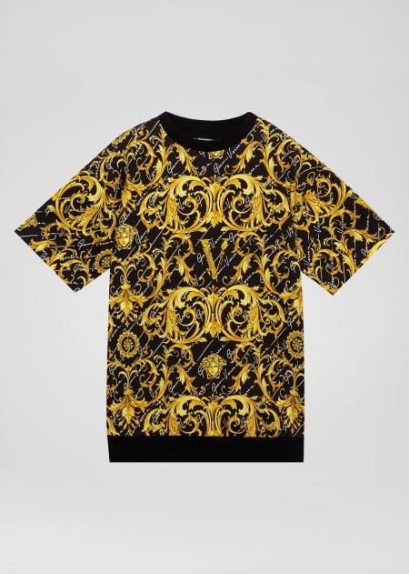 Versace Barocco Signature Print Klänning Tjej - 763152VNT